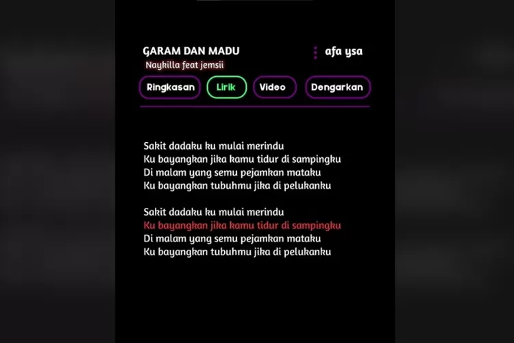 Lirik dan Makna Garam dan Madu (Sakit Dadaku)": Fenomena Musik Viral yang Mendominasi TikTok